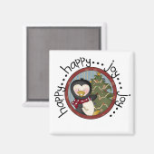 Pinguin Holiday T - Shirt und Geschenke Magnet (Vorderseite/Rückseite)