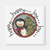Pinguin Holiday T - Shirt und Geschenke Magnet (Vorne)