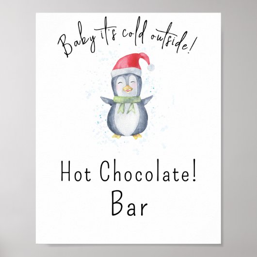 Pinguin - Hot-Schokolade-Bar Poster (Vorne)