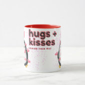 Pinguin Hug & Kiss Coffee Tasse (Zentrum)