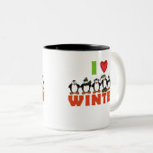 Pinguin I Liebe Winter Zweifarbige Tasse (VorderseiteRechts)