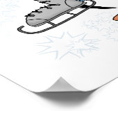 Pinguin Ice Skaten Tshirts und Geschenke Poster (Ecke)