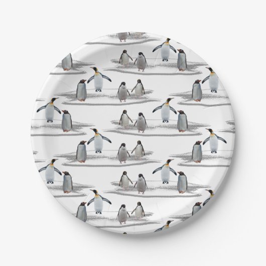Pinguin Iceberg Party Paper Plate Pappteller (Vorderseite)
