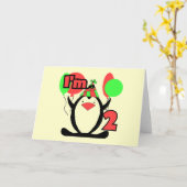 Pinguin ich bin zwei Hemden und Geschenke Karte (Gelbe Blume)