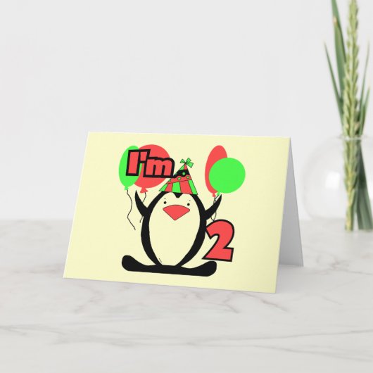 Pinguin ich bin zwei Hemden und Geschenke Karte (Vorderseite)