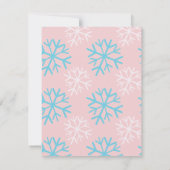 Pinguin Iglu Schneeflocken Winter Geburtstag Einladung (Rückseite)