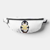 Pinguin-Illustration mit anpassbarem Schild Bauchtasche (Ablage )