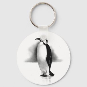 PINGUIN IM BLEISTIFT: REALISMUS-KUNST SCHLÜSSELANHÄNGER