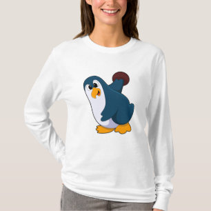 Pinguin im Bowling mit Bowlingball T-Shirt