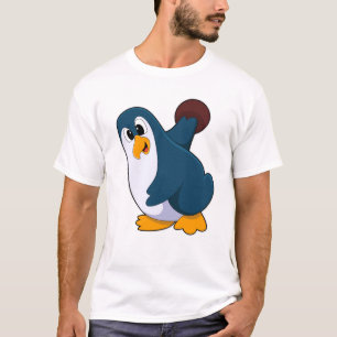 Pinguin im Bowling mit Bowlingball T-Shirt