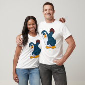 Pinguin im Bowling mit Bowlingball T-Shirt (Unisex)