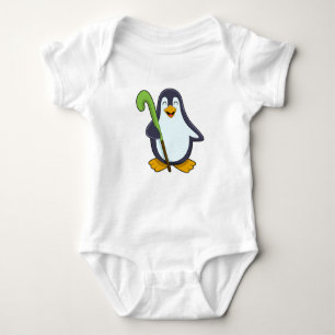 Pinguin im Hockey mit Hockey-Schläger Baby Strampler
