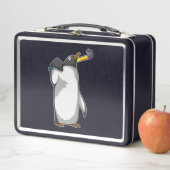 Pinguin im Hockey mit Hockeystick Metall Brotdose (Beispiel)
