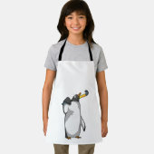 Pinguin im Hockey mit Hockeystick Schürze (Insitu)