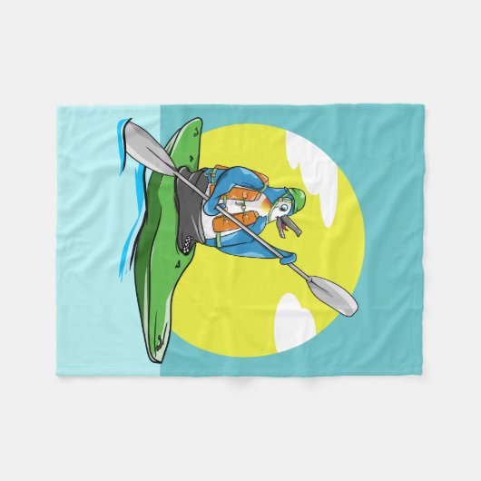 Pinguin im Kajak Fleecedecke (Vorderseite (Horizontal))