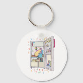 Pinguin im Kühlschrank Schlüsselanhänger (Vorderseite)