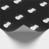Pinguin im Liebesglück Geschenkpapier (Ecke)