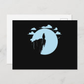 Pinguin im Mondschein Postkarte (Vorne/Hinten)