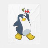 Pinguin im Poker mit Poker-Karten Fleecedecke (Vorderseite)