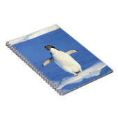 Pinguin im Schnee-Notebook Notizblock (Rechte Seite)