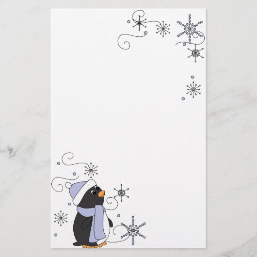 Pinguin in Awe Briefpapier (Vorderseite)