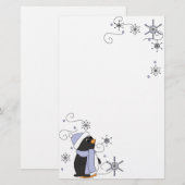 Pinguin in Awe Briefpapier (Vorne/Hinten)