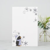 Pinguin in Awe Briefpapier (Stehend Vorderseite)