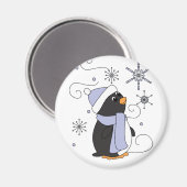 Pinguin in Awe Magnet (Vorderseite/Rückseite)