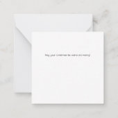 Pinguin in der Schnee Weihnachts-Mini-Karte Mitteilungskarte (Rückseite)