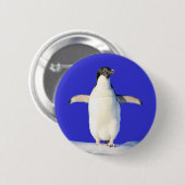 Pinguin in der Schneeknöpfe Button (Vorne & Hinten)