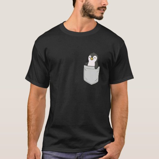 Pinguin in der Tasche T-Shirt (Vorderseite)