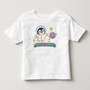 Pinguin in der Umlaufbahn Süßer Pinguin-Astronaut Kleinkind T-shirt