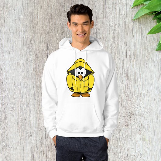 Pinguin in einem gelben Regenmantel Hoodie