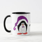 Pinguin in einem Lila Hut Tasse (Links)