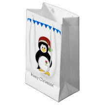 Pinguin in einer Weihnachtsmannmütze