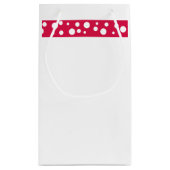 Pinguin in einer Weihnachtsmannmütze Kleine Geschenktüte (Rückseite)