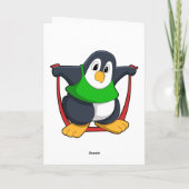 Pinguin in Fitness mit Skipping rope.PNG Karte (Rückseite)