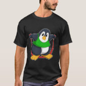 Pinguin in Fitness mit Skipping rope.PNG T-Shirt (Vorderseite)