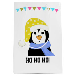 Pinguin in Holiday Hat und Scarf Mittlere Geschenktüte