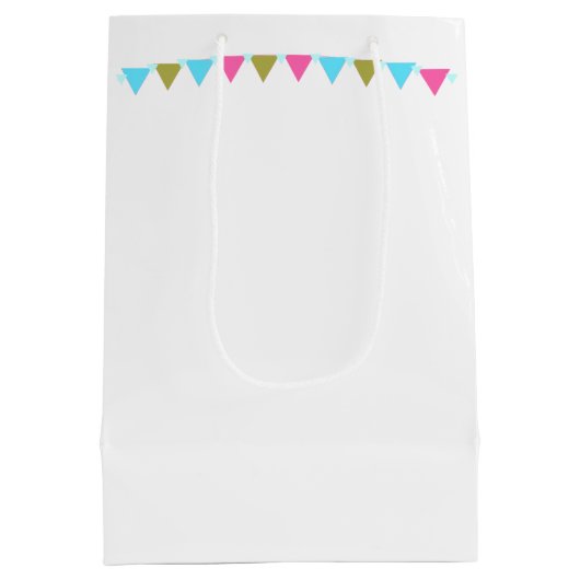 Pinguin in Holiday Hat und Scarf Mittlere Geschenktüte (Rückseite)