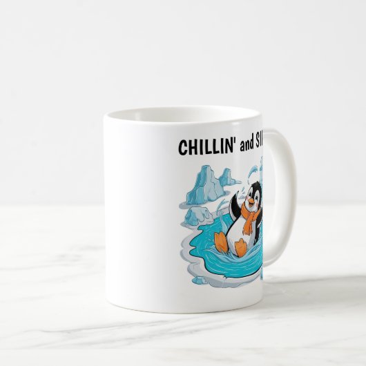 Pinguin in Ice Kaffeetasse (VorderseiteRechts)