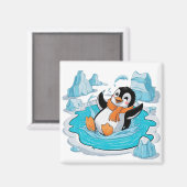 Pinguin in Ice Magnet (Vorderseite/Rückseite)
