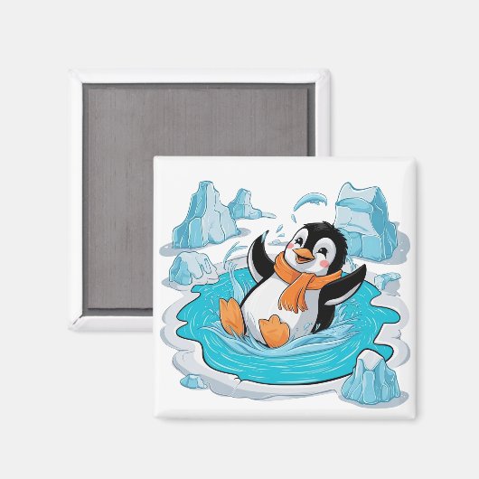 Pinguin in Ice Magnet (Vorderseite/Rückseite)