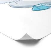 Pinguin in Ice Poster (Ecke)