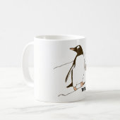 Pinguin in Schwarz und Weiß Kaffeetasse (Vorderseite Links)