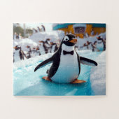Pinguin in Smoking - Eiskalender Puzzle (Horizontal)
