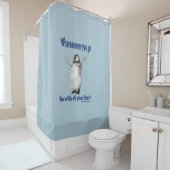 Pinguin inspirierendes Konfuzius-Zitat Duschvorhang (Beispiel)