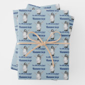 Pinguin inspirierendes Konfuzius-Zitat Geschenkpapier Set (Beispiel)