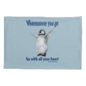 Pinguin inspirierendes Konfuzius-Zitat   Kissenbezug (Rückseite)