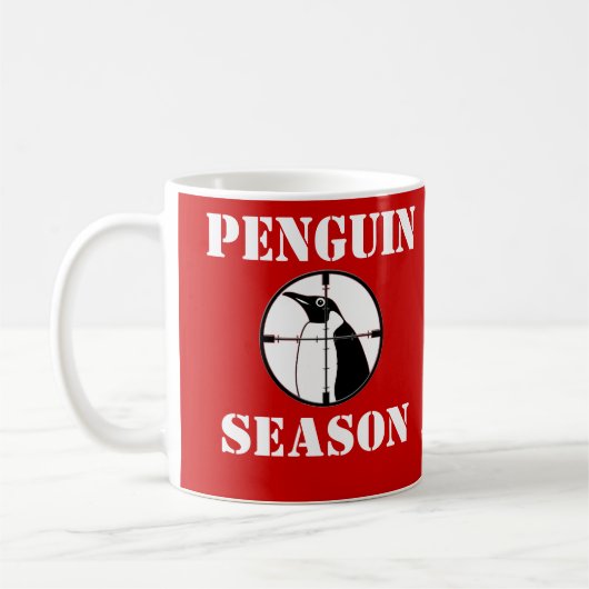 Pinguin-Jahreszeit Kaffeetasse (Links)